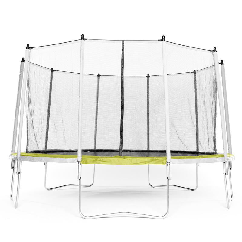 Reconditionné - Trampoline Essential 420 vert + filet de protection - Très bon