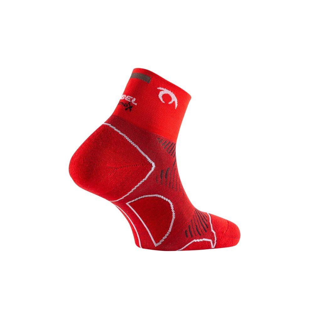 Distance Three Socks unisexo Vermelho / Branco corrida Unisex Vermelho LURBEL 2/5