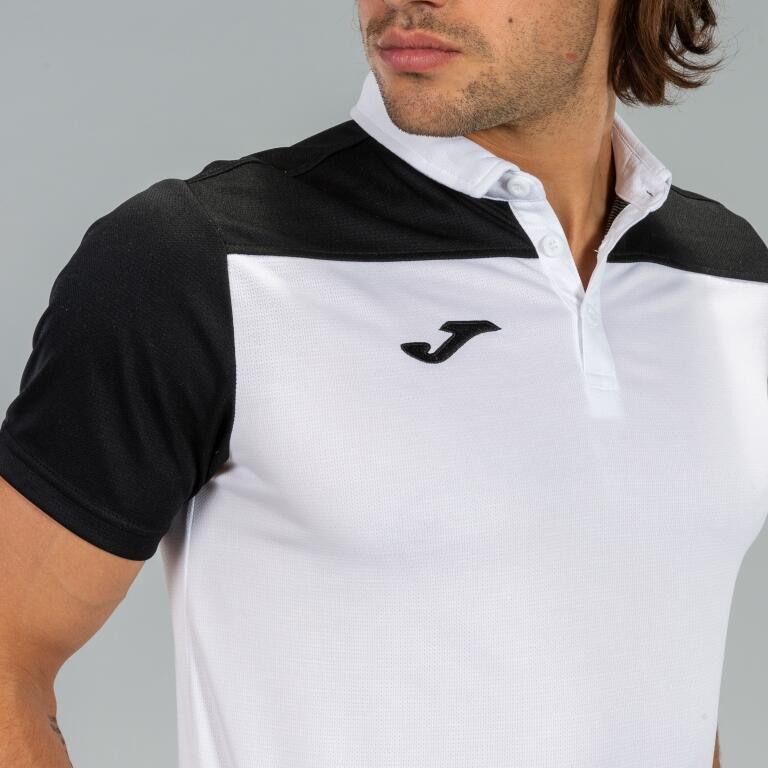 Polo manches courtes Garçon Joma Hobby ii blanc noir