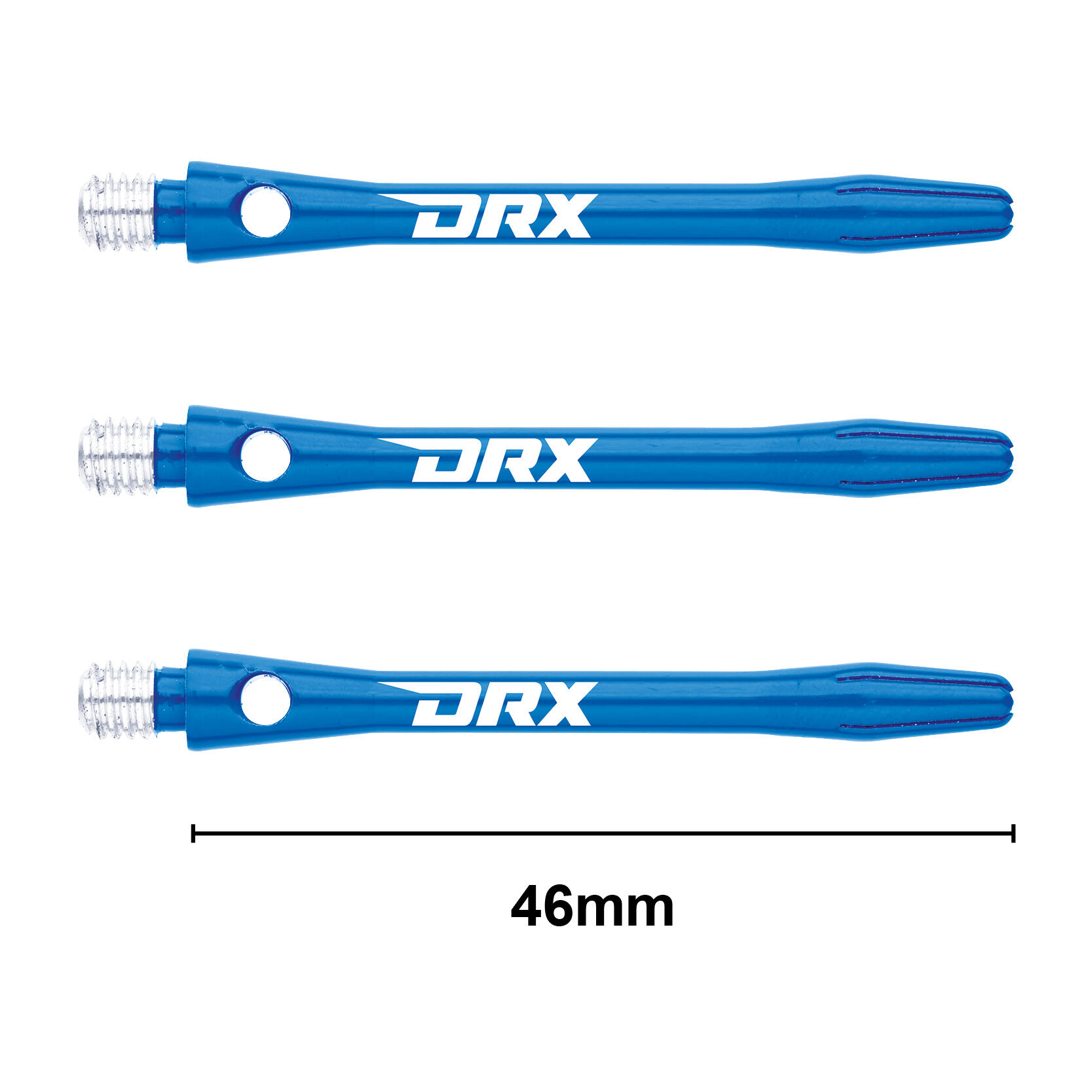 Red Dragon DRX Coated Aluminium Short Blue Dart Shafts - 2 sets per pack 2/3