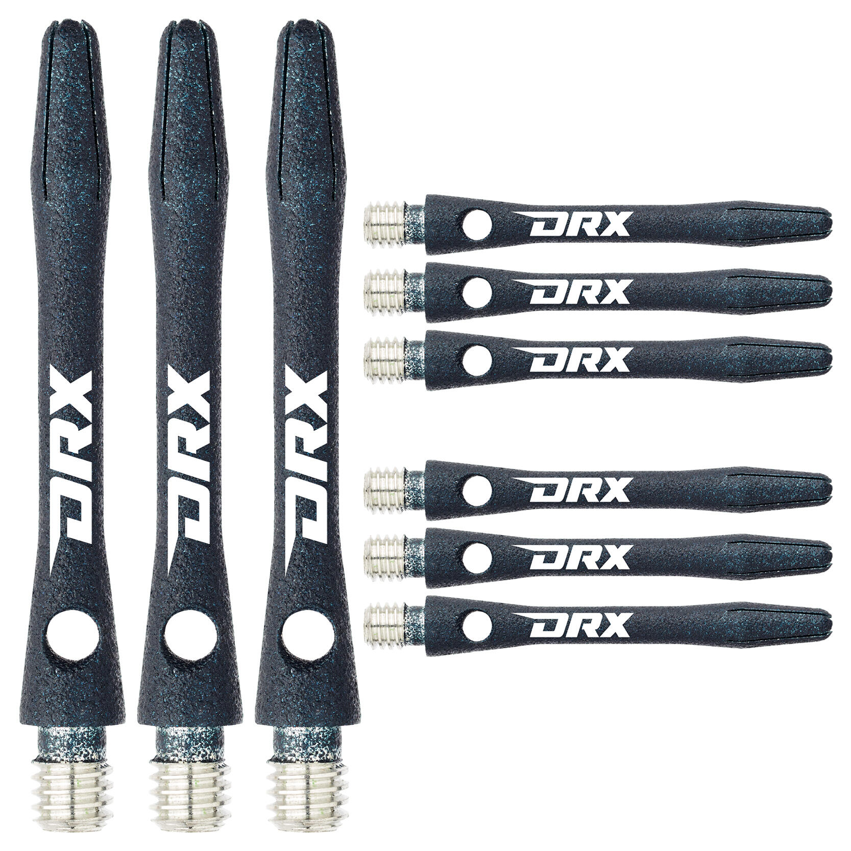 RED DRAGON DARTS Red Dragon DRX Coated Aluminium Short Black Dart Shafts - 2 sets per pack