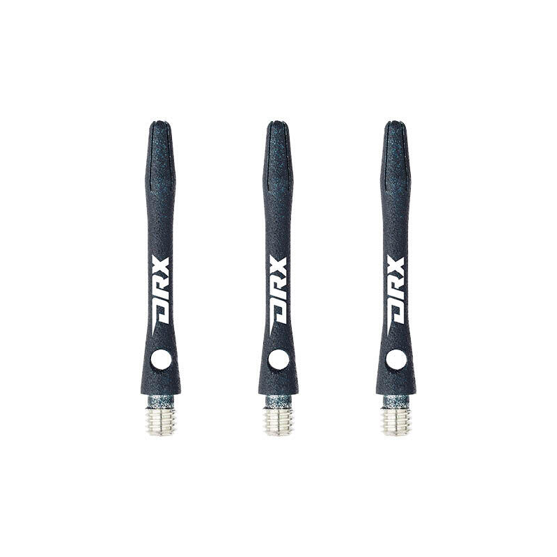 Red Dragon DRX Coated Aluminium Short Black Dart Shafts - 2 sets per pack 3/4