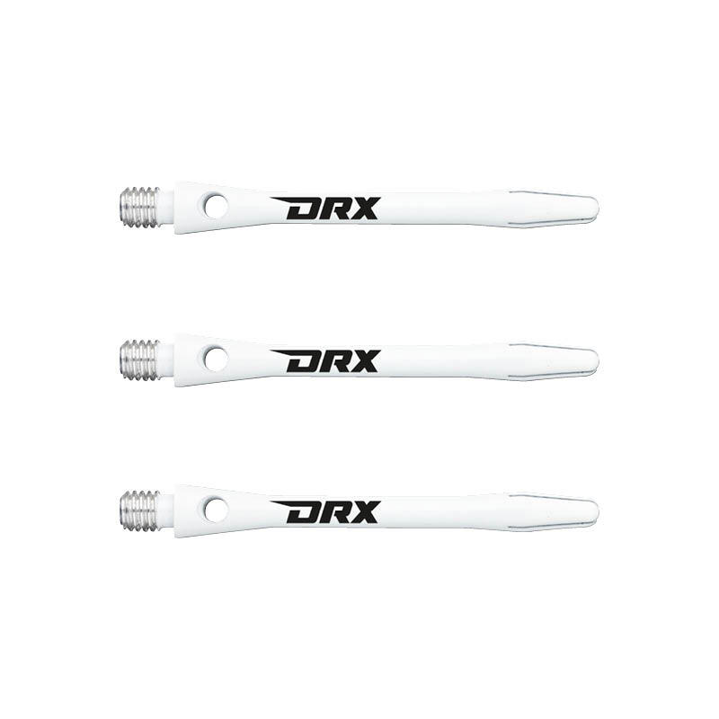 Red Dragon DRX Coated Aluminium Medium White Dart Shafts - 2 sets per pack 2/4