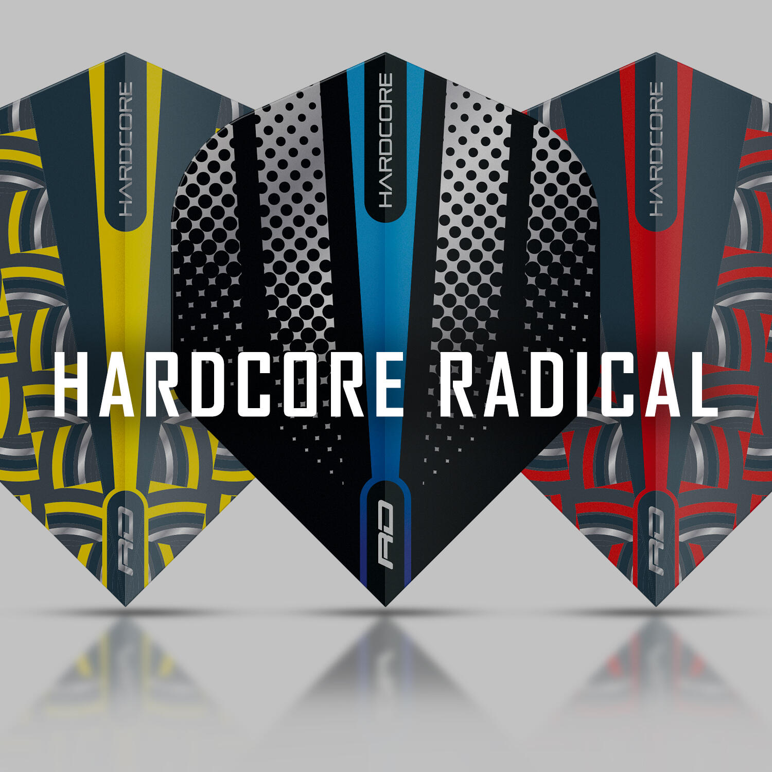 Red Dragon Hardcore Radical Silver Flash Dart Flights - 4 sets Per Pack 3/3