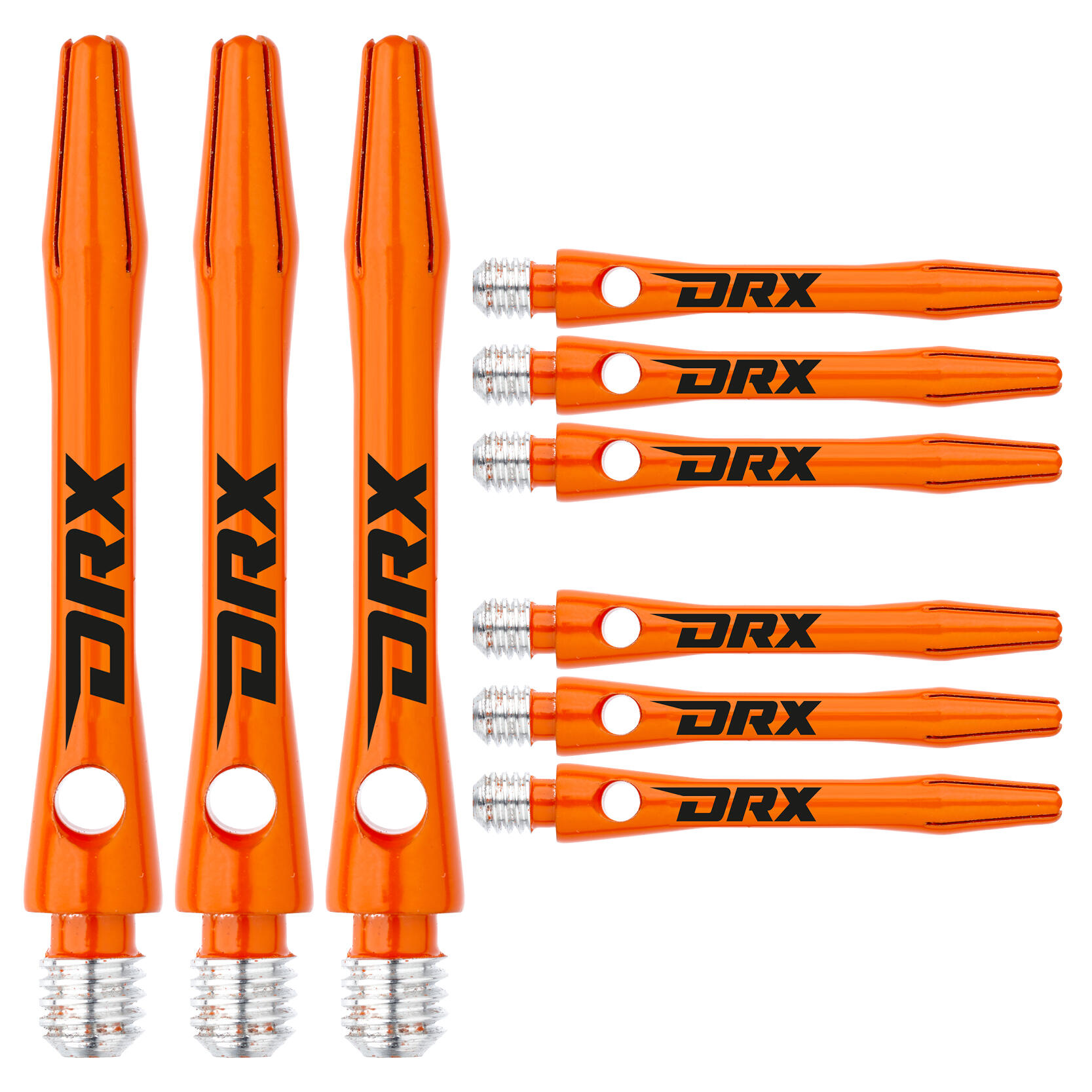 RED DRAGON DARTS Red Dragon DRX Coated Aluminium Short Orange Dart Shafts - 2 sets per pack