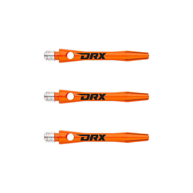 Red Dragon DRX Coated Aluminium Short Orange Dart Shafts - 2 sets per pack 2/4