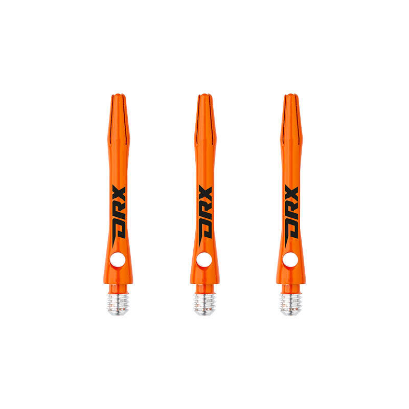Red Dragon DRX Coated Aluminium Short Orange Dart Shafts - 2 sets per pack 3/4