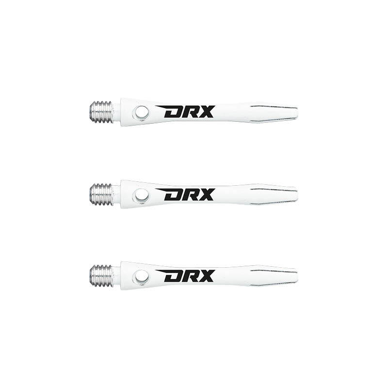 Red Dragon DRX Coated Aluminium Short White Dart Shafts - 2 sets per pack 2/4