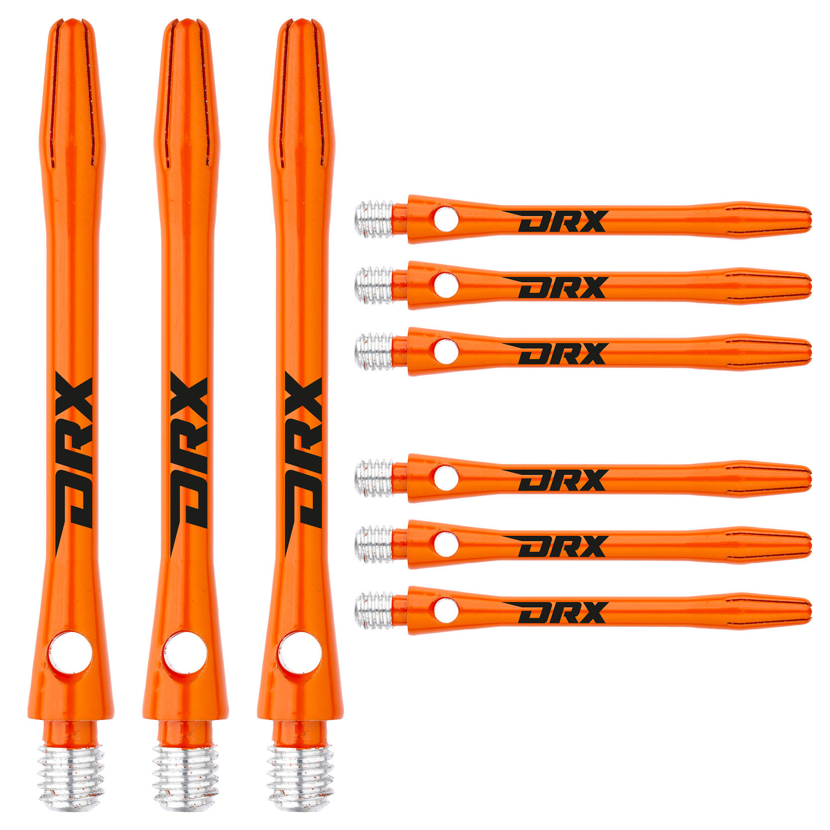 Red Dragon DRX Coated Aluminium Medium Orange Dart Shafts - 2 sets per pack 1/4