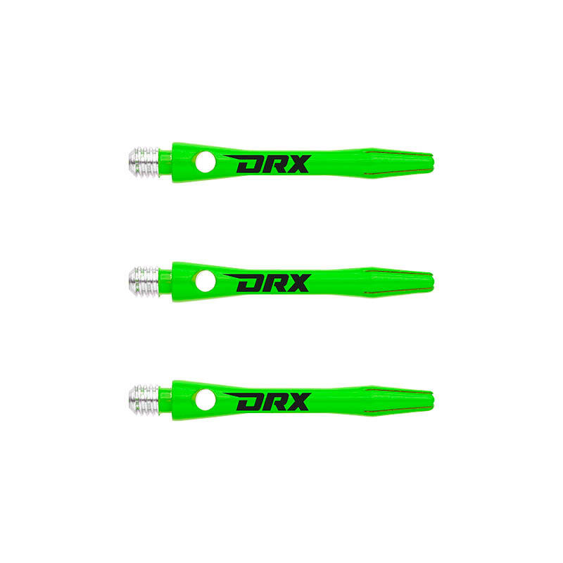 Red Dragon DRX Coated Aluminium Short Green Dart Shafts - 2 sets per pack 2/4