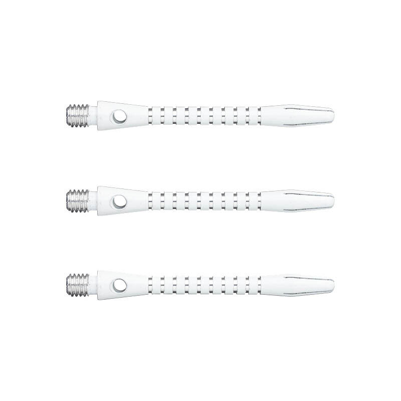 Red Dragon DRX Coated Aluminium Medium White Dart Shafts - 2 sets per pack 2/4