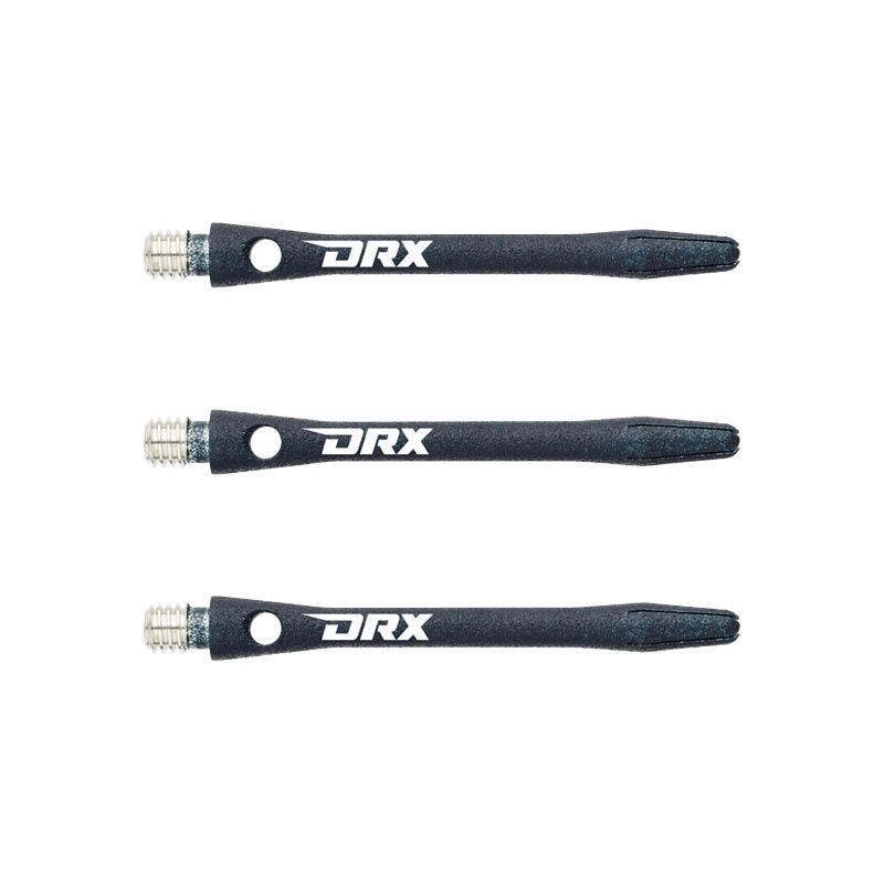 Red Dragon DRX Coated Aluminium Medium Black Dart Shafts - 2 sets per pack 2/4