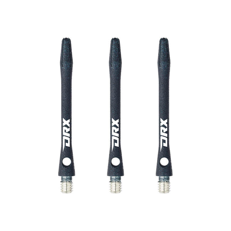 Red Dragon DRX Coated Aluminium Medium Black Dart Shafts - 2 sets per pack 3/4