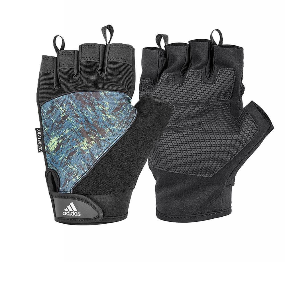 Adidas Half Finger Performance Training Gloves, Blue 1/5