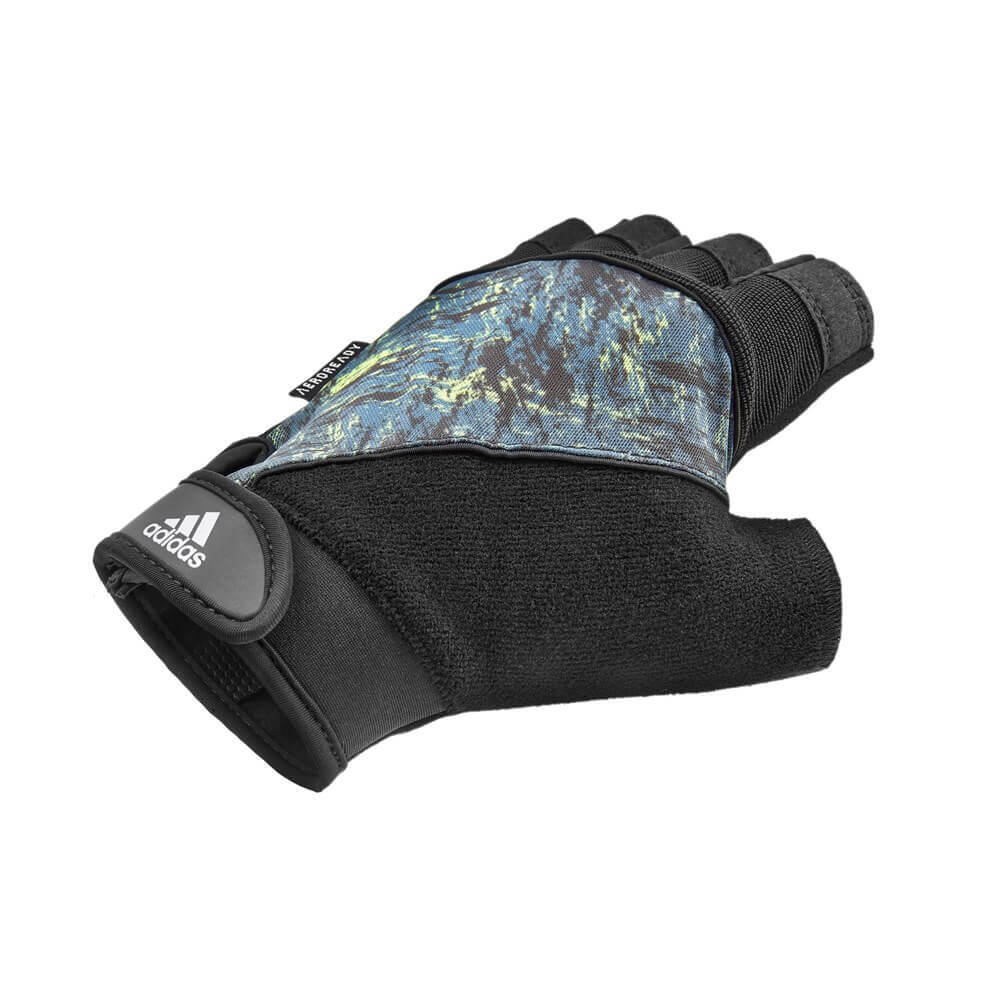 Adidas Half Finger Performance Training Gloves, Blue 3/5