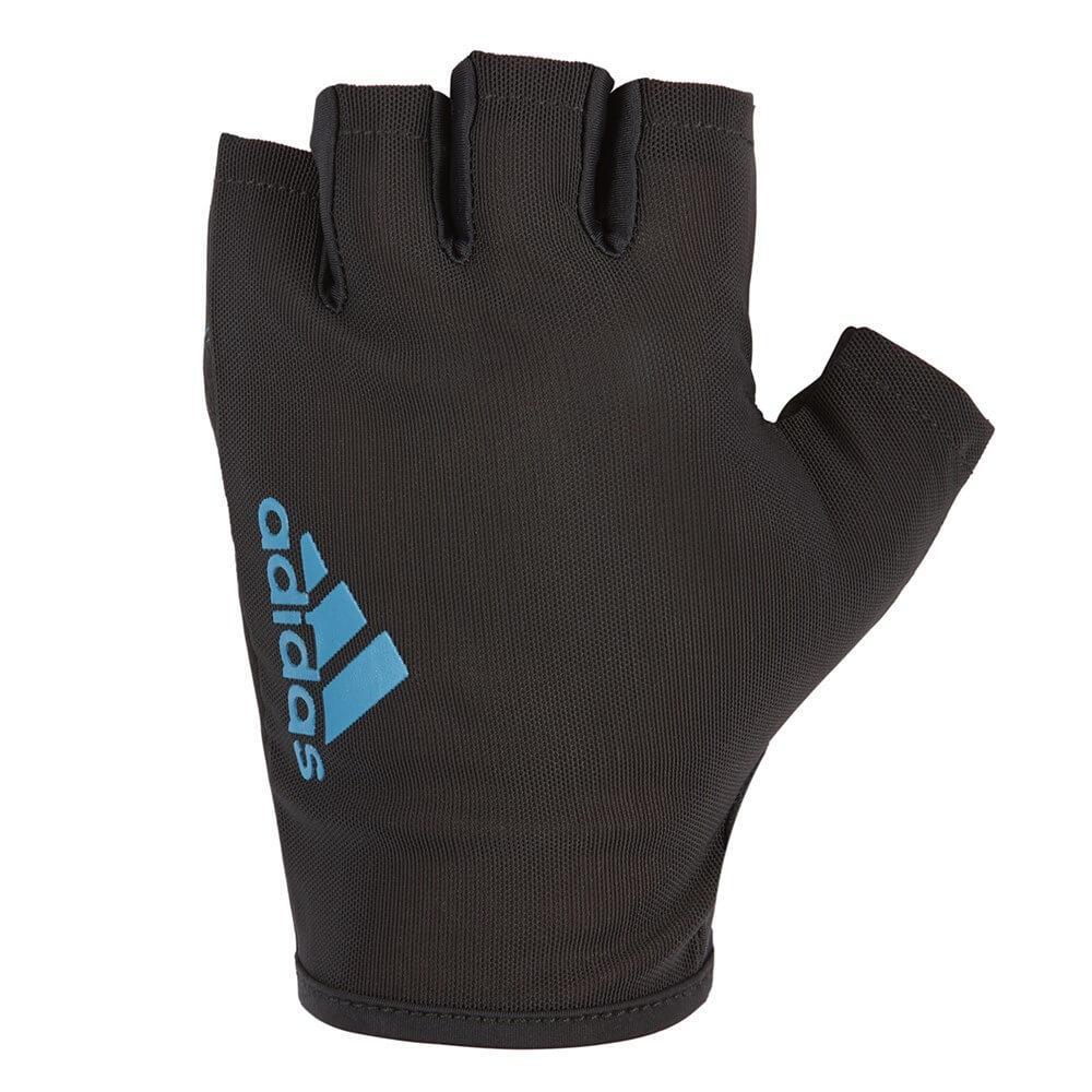 Adidas Mens Half Finger Essential Gym Gloves, Blue 1/5