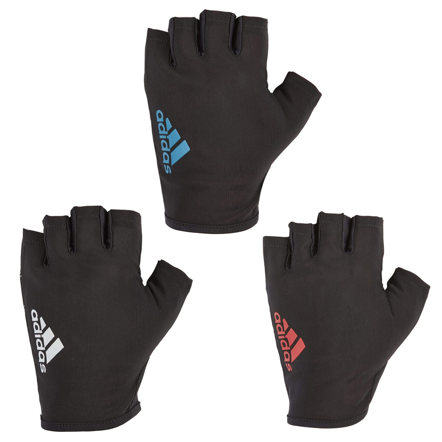 Adidas Mens Half Finger Essential Gym Gloves, Blue 5/5