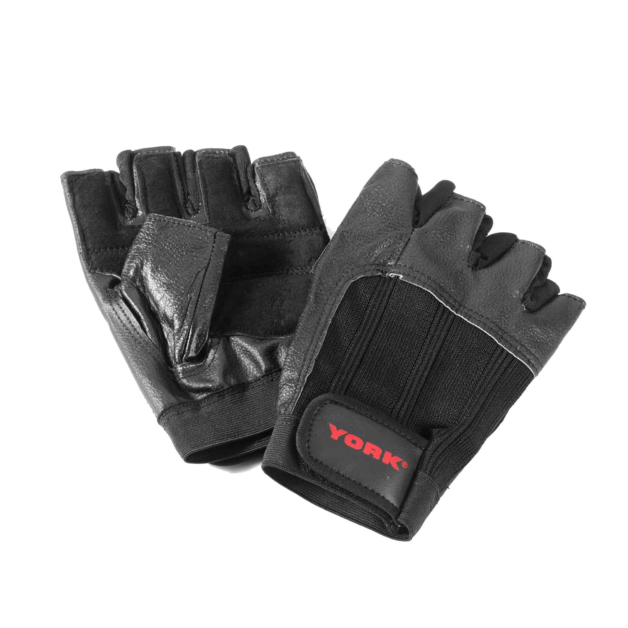 York Leather Weight Lifting Gloves 1/3