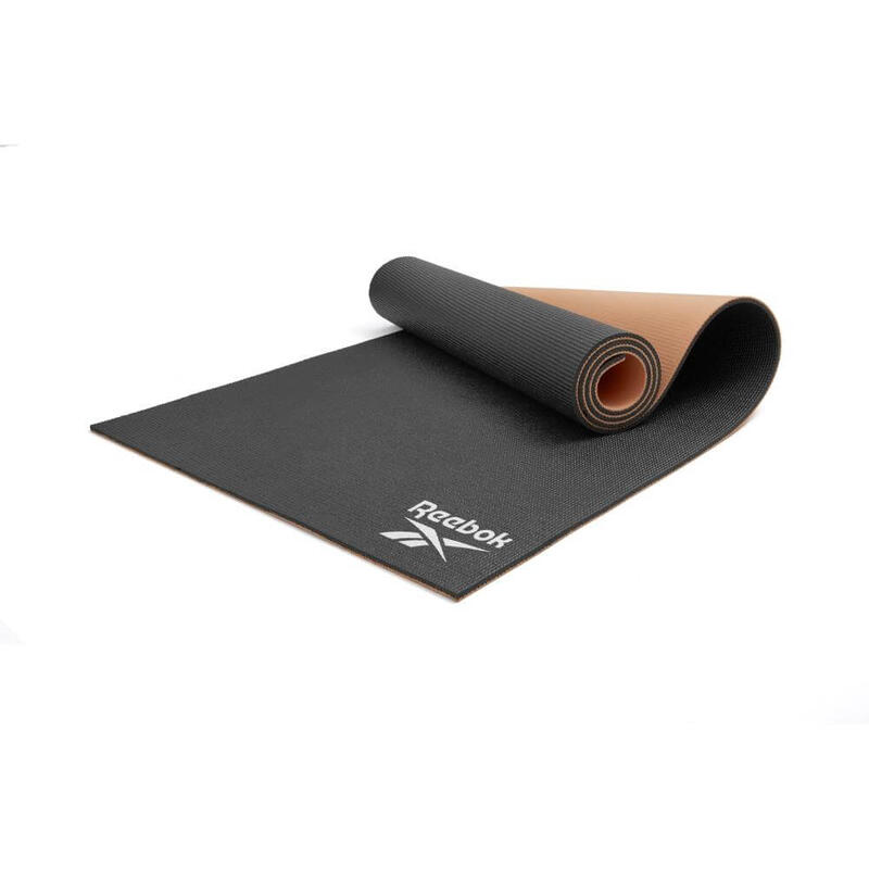 Reebok Double Sided 6mm Yoga Mat - Black/Desert Dust