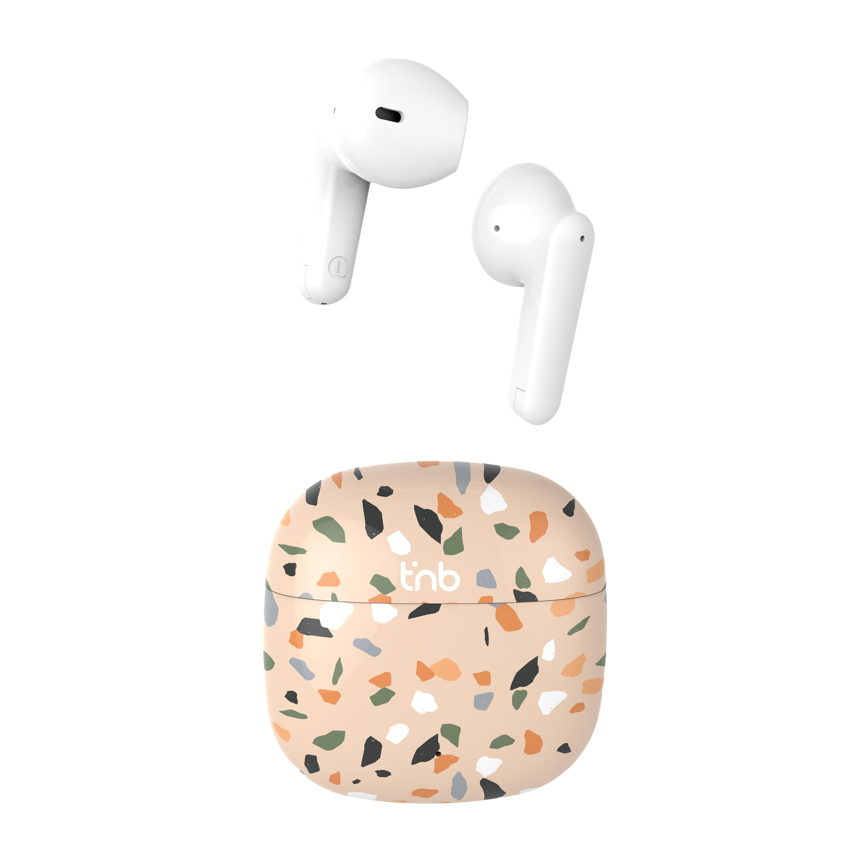 Draadloze Hoofdtelefoon met Oplaadetui T'NB TERRAZZO Beige 2/3