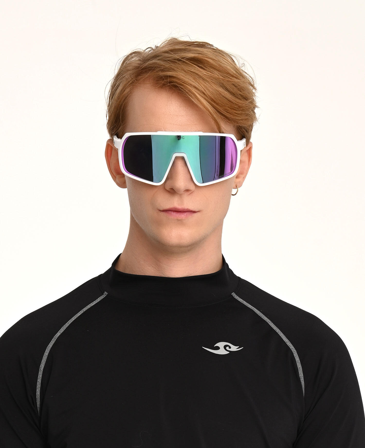 Okulary z polaryzacją GOG Okeanos - purple/green/matt white 5/7