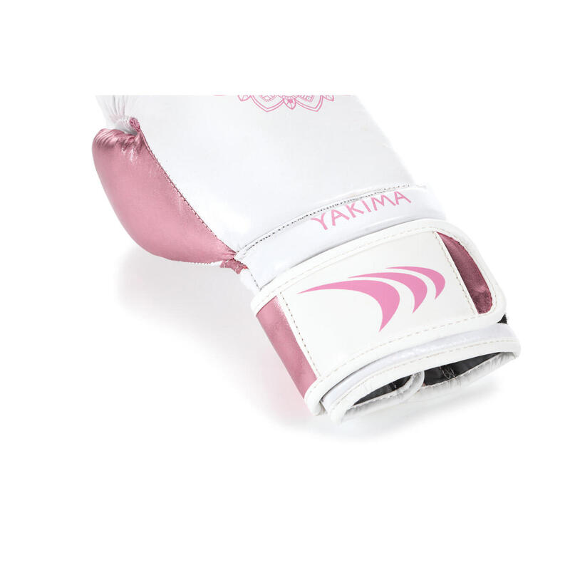 Mănuși de box pentru copii Mandala White/Pink- piele naturală
