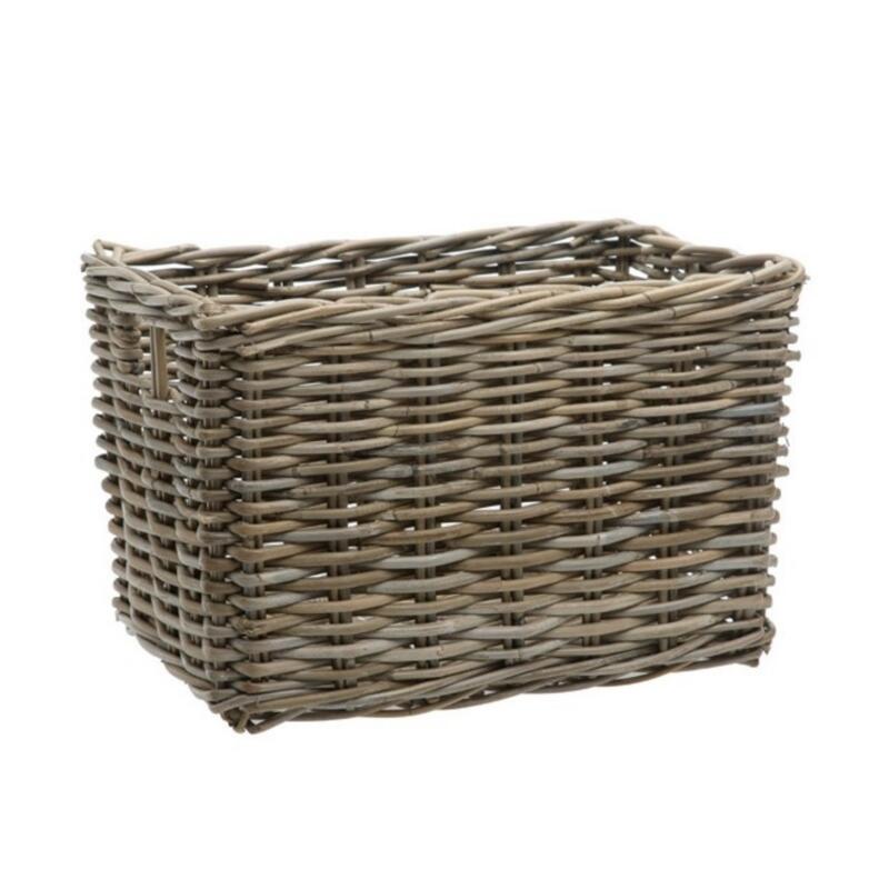 Rotan Fietsmand Brisbane Large 39 Liter 46 X 33 X 26 Cm - Grijs