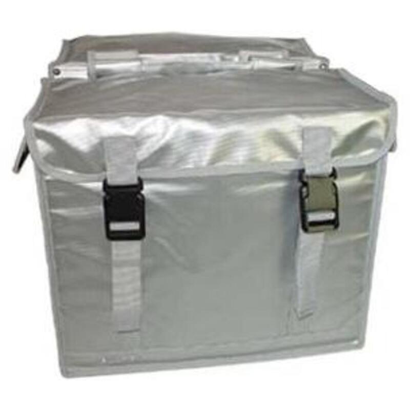 Dubbele fietstas Bisonyl 46 liter 39 x 18 x 33 cm (x2) - zilver