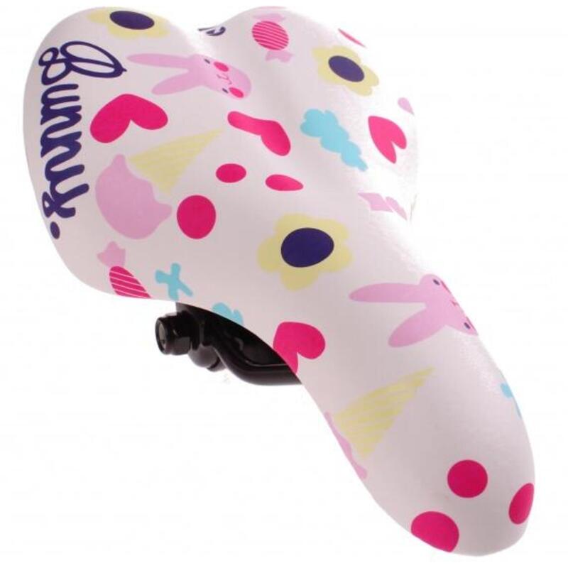 Qt cycle tech | Fietszadel | Bunny | Staal | Wit | girls' |