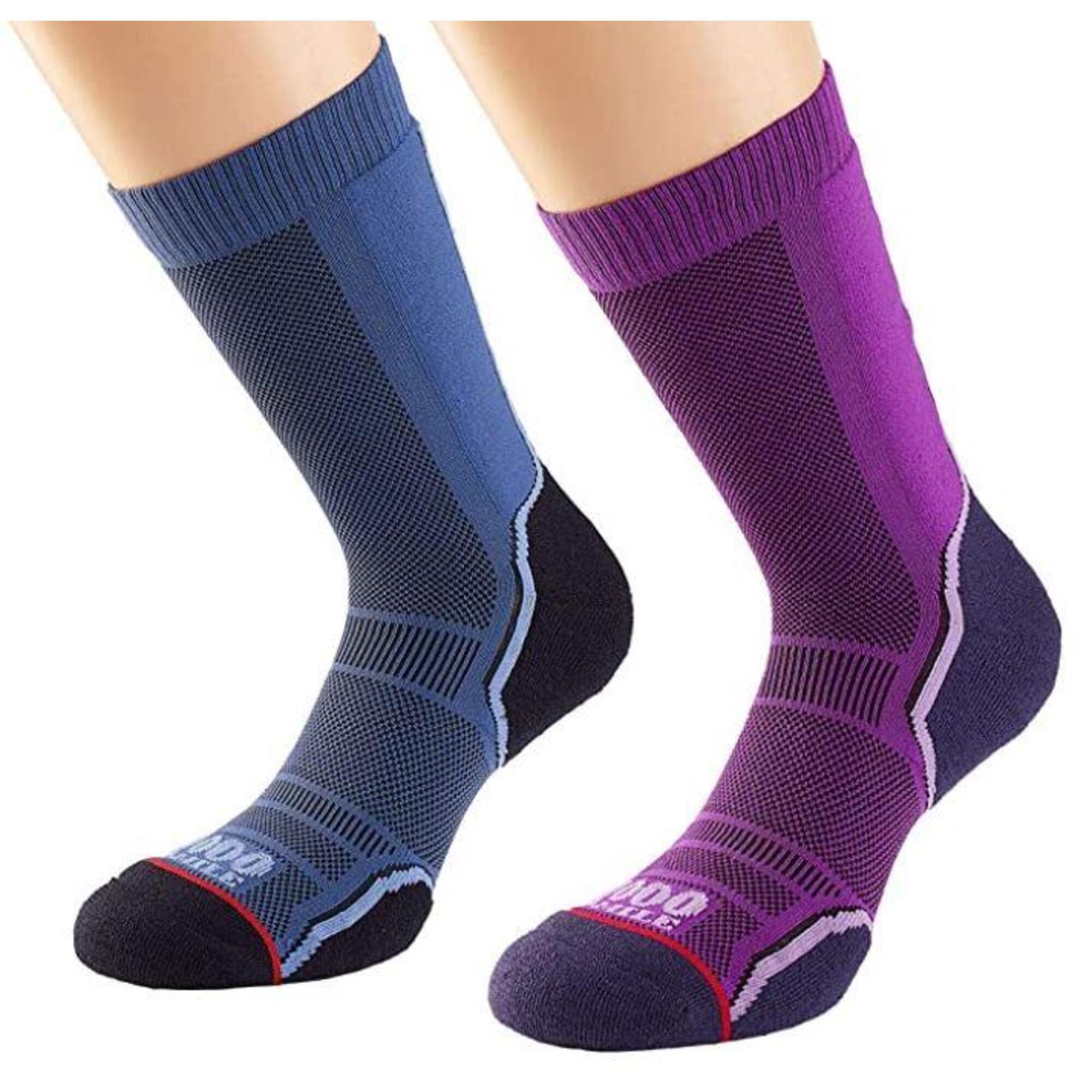 1000 Mile 2270 Trek Sock Twin Pack Ladies 1/2