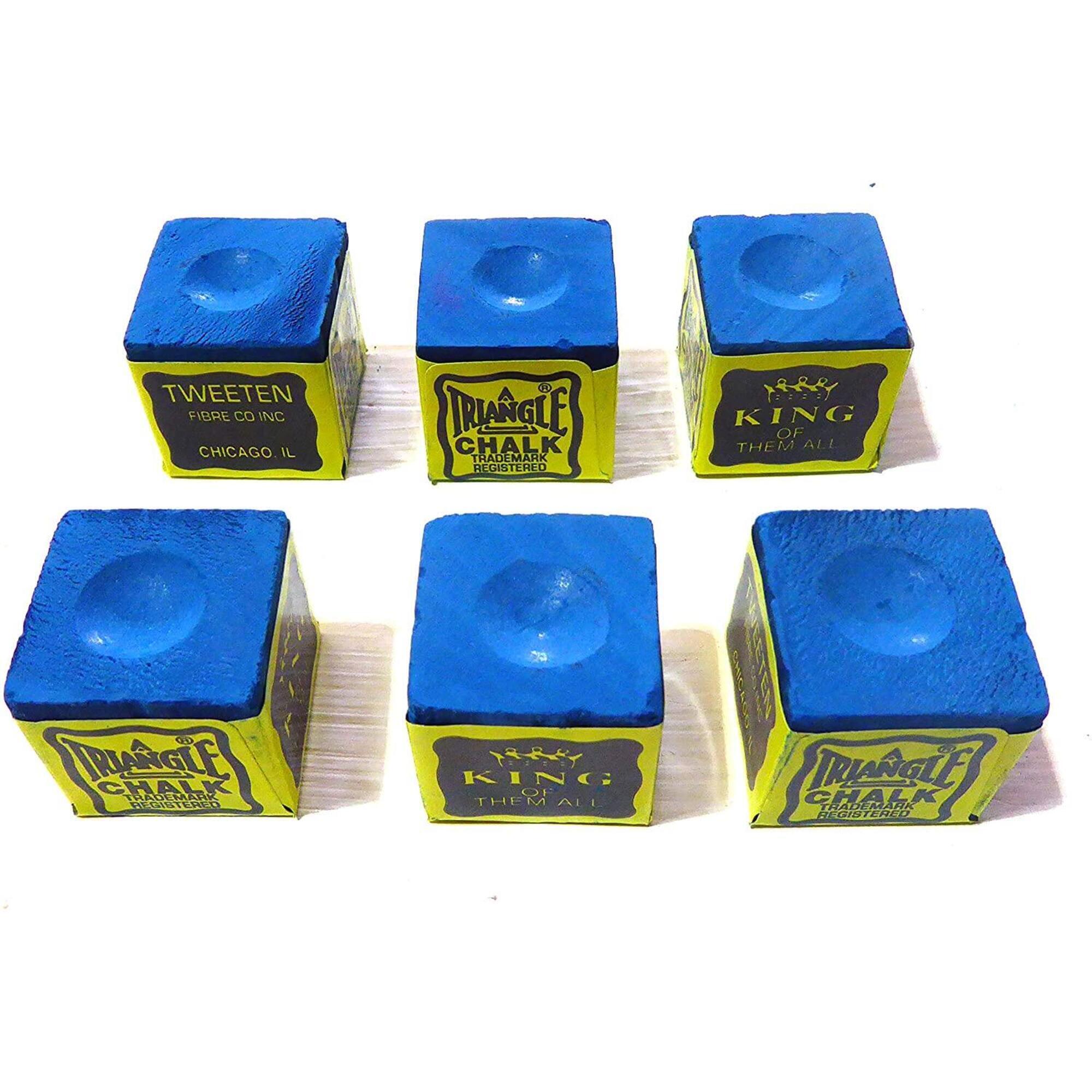 TRIANGLE SNOOKER CHALK BLUE X6 PIECES 1/1