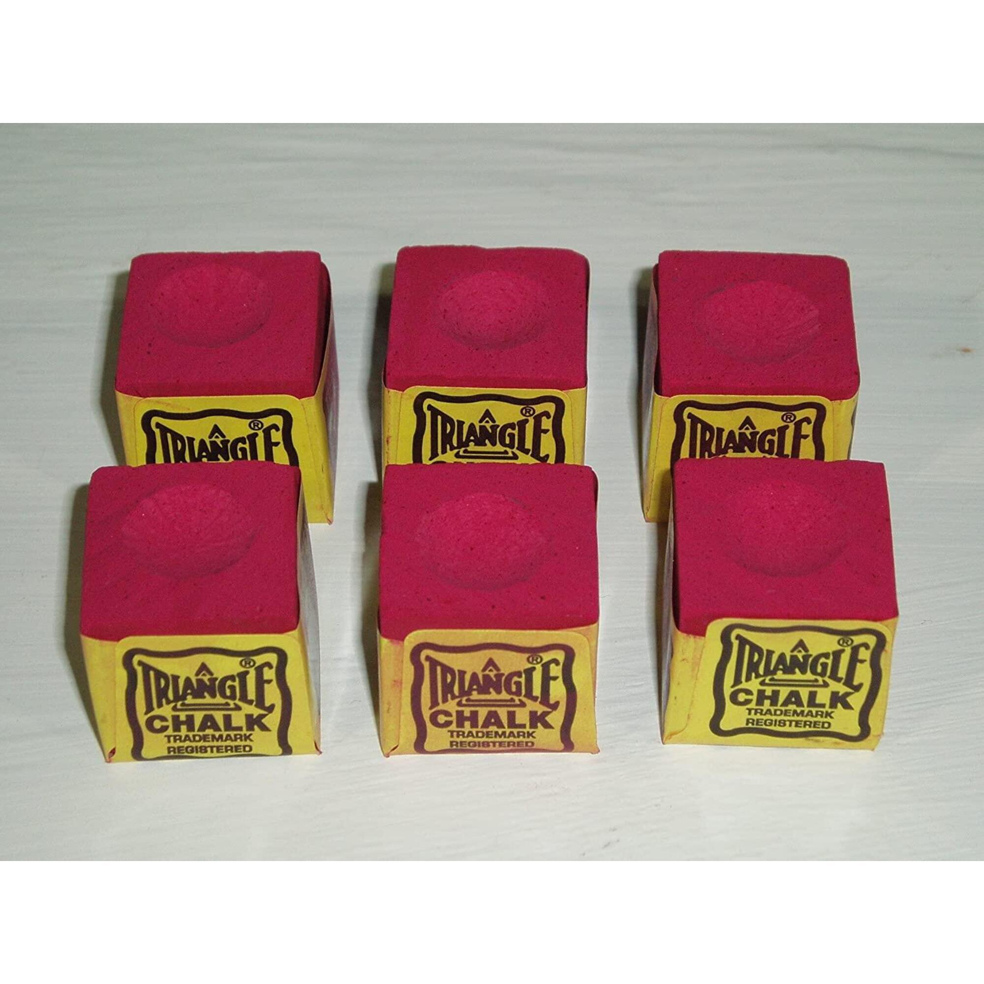 TRIANGLE TRIANGLE SNOOKER CHALK RED X6 PIECES