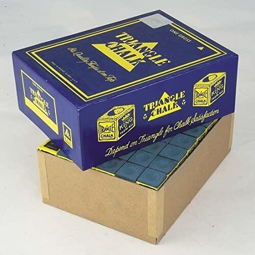 TRIANGLE TRIANGLE SNOOKER CHALK BLUE BOX OF 144