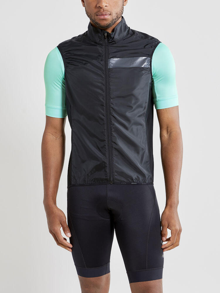 MENS ESSENCE LIGHT WIND CYCLE VEST BLACK 3/3