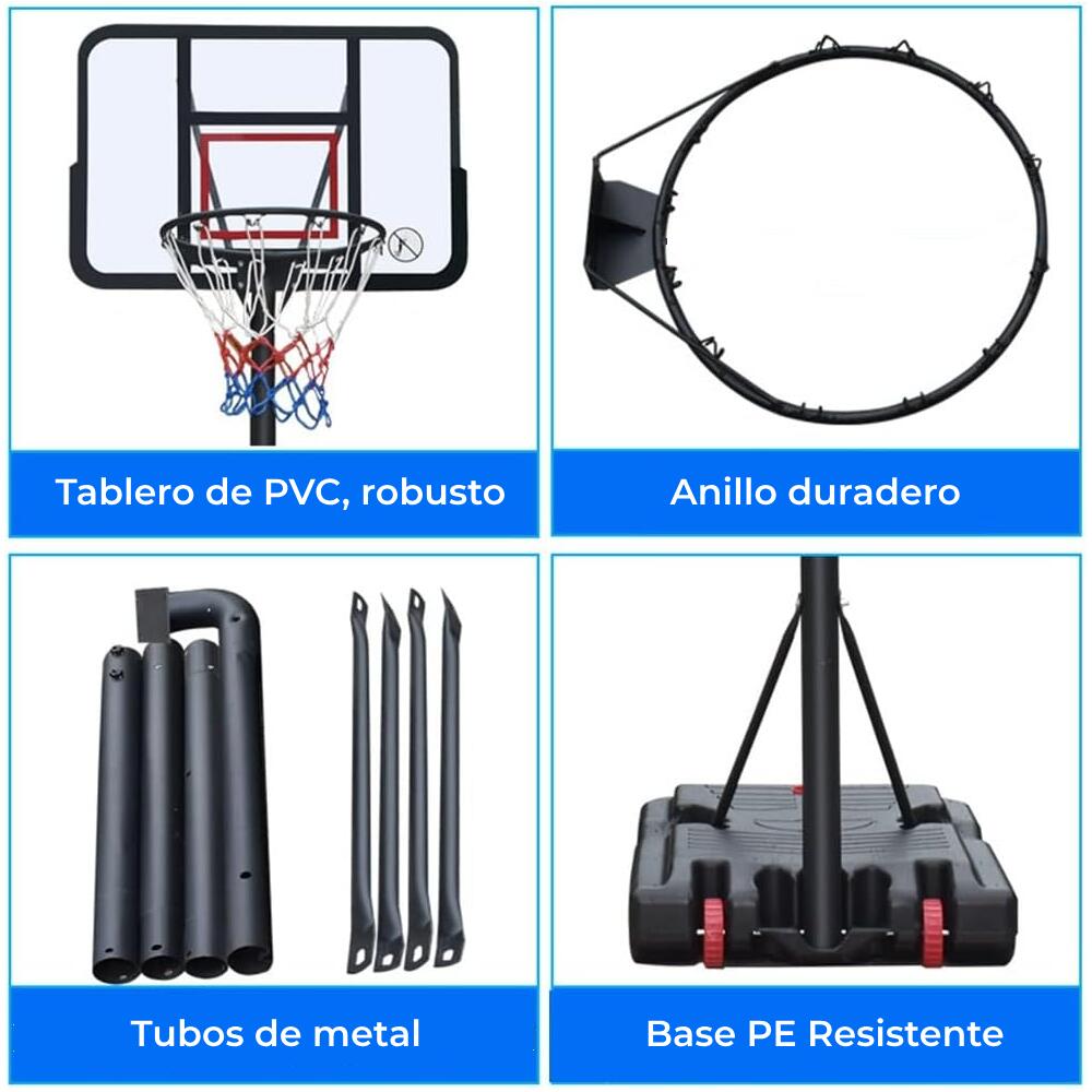 Devessport Panier de basket réglable en hauteur 190 – 305 cm 5/7