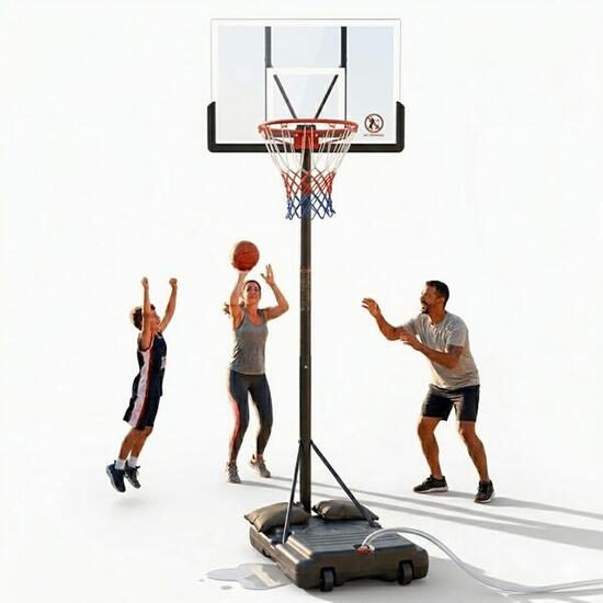 Devessport Panier de basket réglable en hauteur 190 – 305 cm