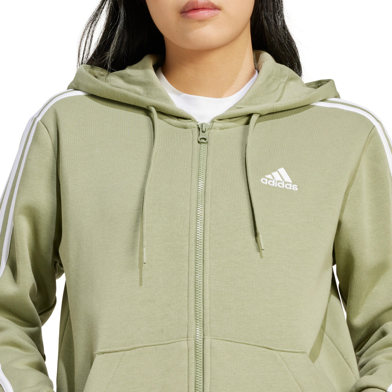 Sudadera Mujer Adidas Essentials 3-Stripes Khaki 4/6