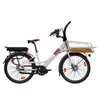 Bicicleta de carga compacta elétrica - Familéö 3 velocidades brancas