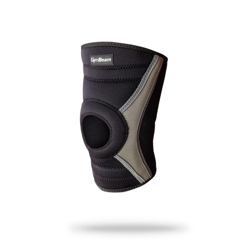 Opaska uciskowa na kolano GymBeam black-grey