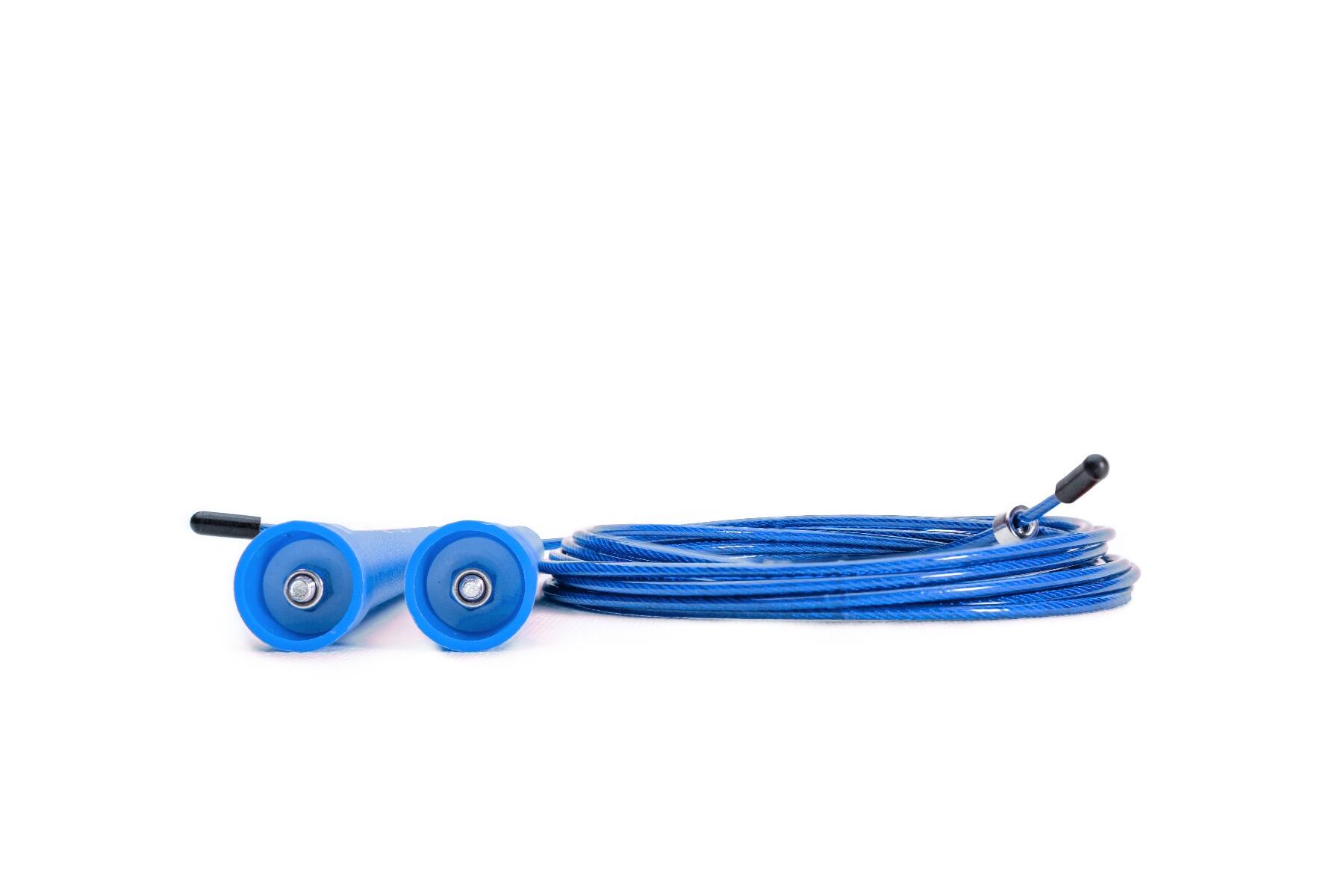 Corda da salto crossfit regolabile 301 cm blu 4/4