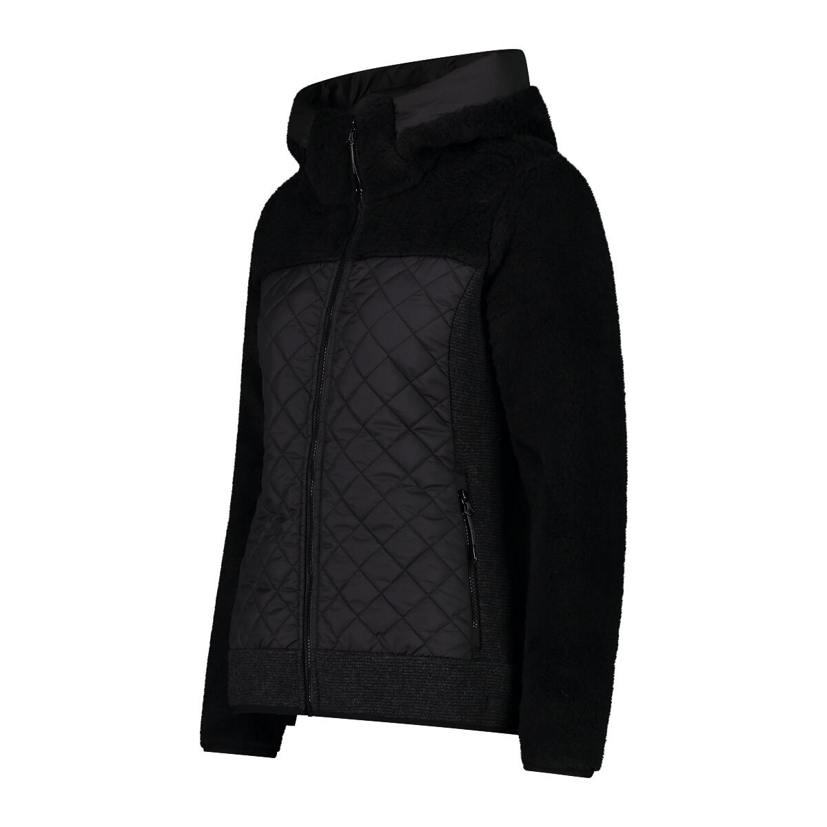 Veste à capuche wooltech femme CMP Teddy Fur effect 3/5