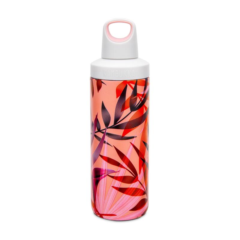 Reno Insulated Water Bottle (SS) 17oz (500ml) - Coral w/ Trumpet Flower