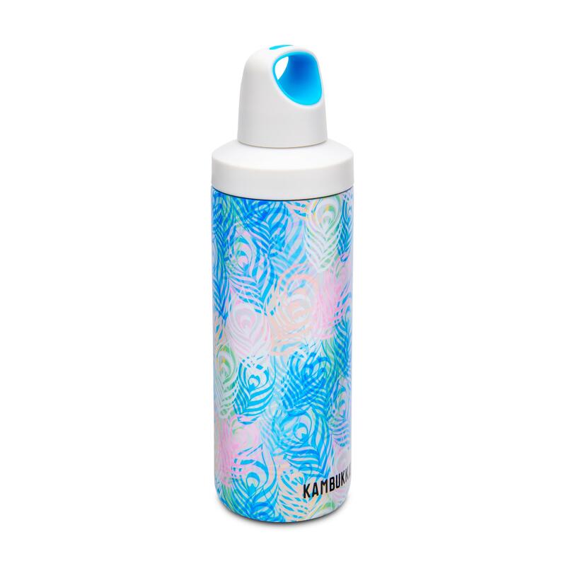 Reno Insulated Water Bottle (SS) 17oz (500ml) - Sky Blue w/ Peacock