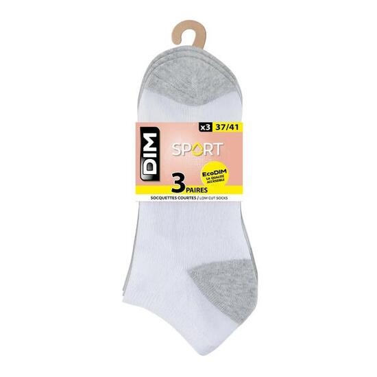 Lot de 3 Paires de Chaussettes femme DIM Impact Léger Sport