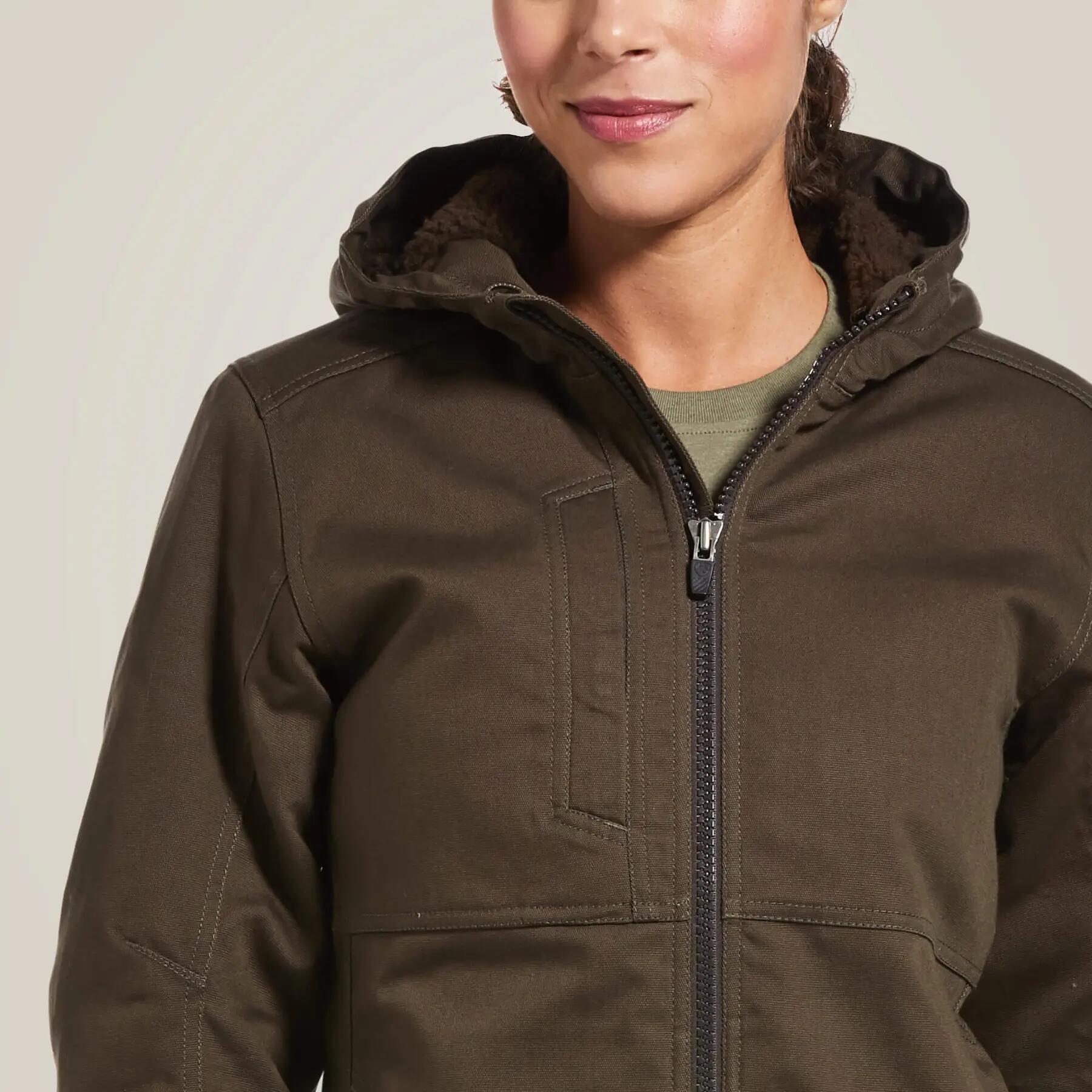 Damen wasserfeste Jacke mit Kapuze Ariat Rebar DuraCanvas 3/3