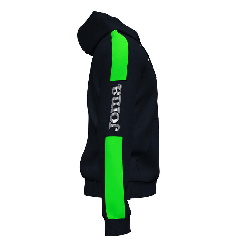 Camisola com capuz Homem Joma Championship iv preto verde fluorescente