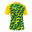 T-shirt manga curta râguebi Homem Joma Myskin iii amarelo verde