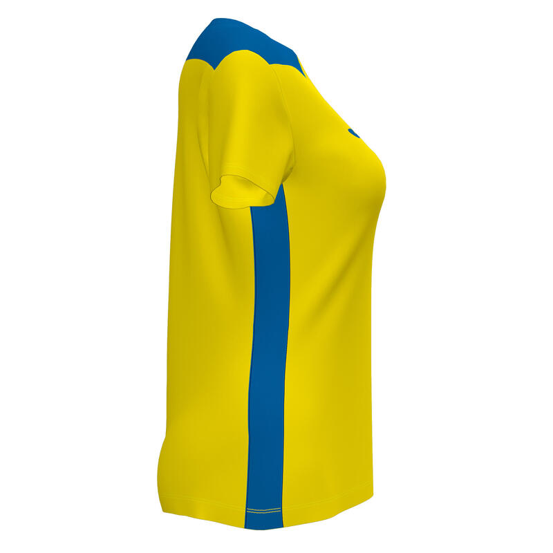 Maillot manches courtes Femme Joma Championship vi jaune bleu roi