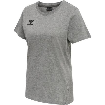Camiseta de algodón para mujer Hummel Move Grid