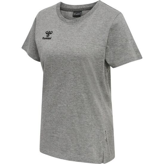 Camiseta de algodón para mujer Hummel Move Grid